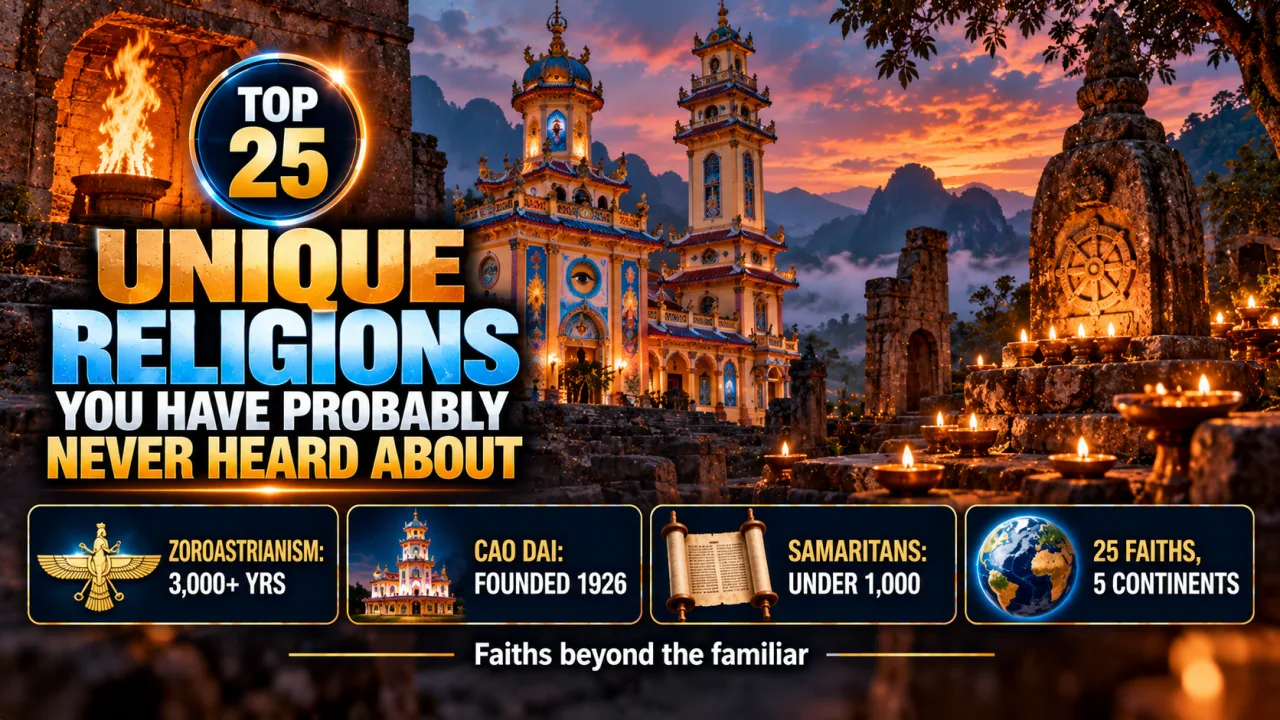 25 Unique Religions You Have Probably Never Heard About infographic