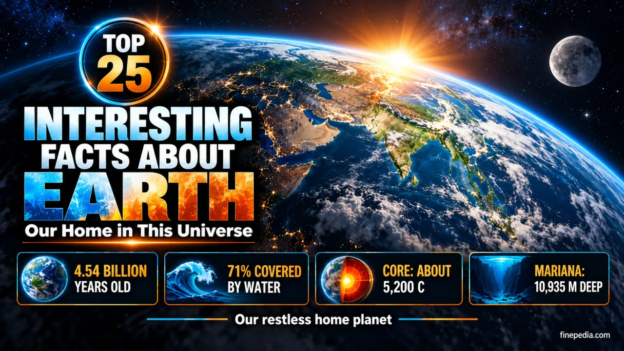 Top 25 Interesting Facts About Earth: Our Home in This Universe infographic