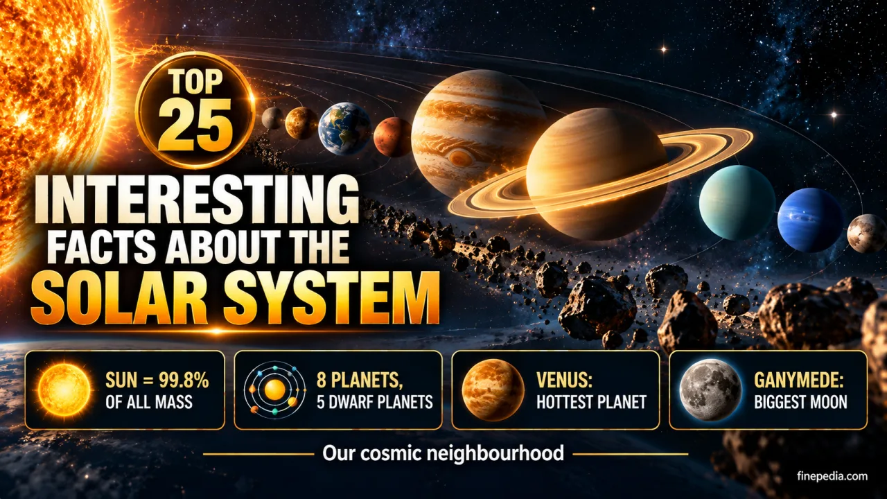 Top 25 Interesting Facts About the Solar System infographic