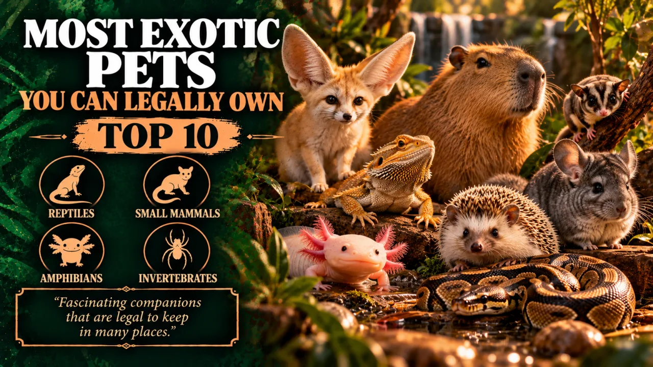 Most Exotic Pets You Can Legally Own: Top 10