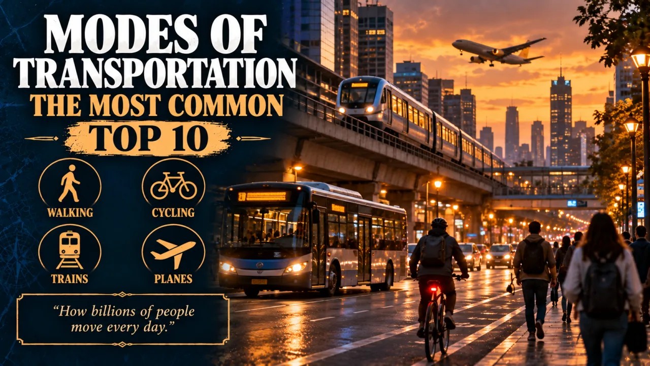 Most Common Modes of Transportation: Top 10